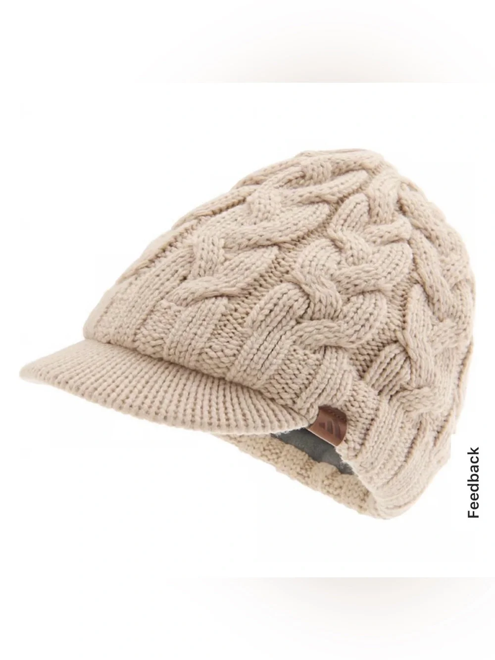 Adidas Women’s Crystal 2 Brimmer Knit Hat- Beige